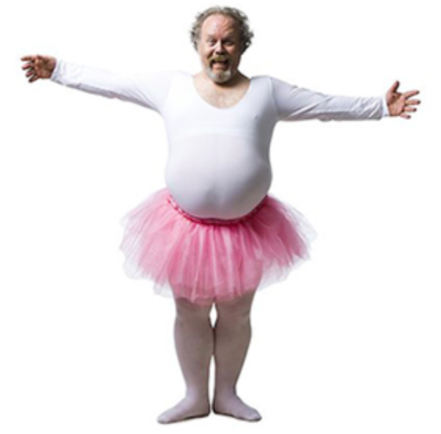 Example image of a man in a pink tutu