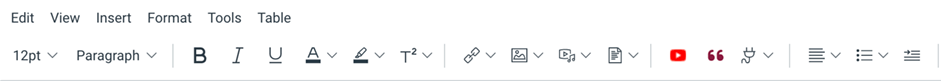 Rich-text toolbar from Canvas