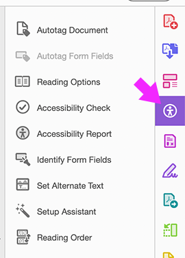 Add the Accessibility tools to Adobe Acrobat