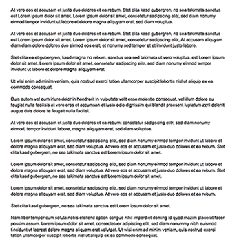 Text without headings is dense and unstructured